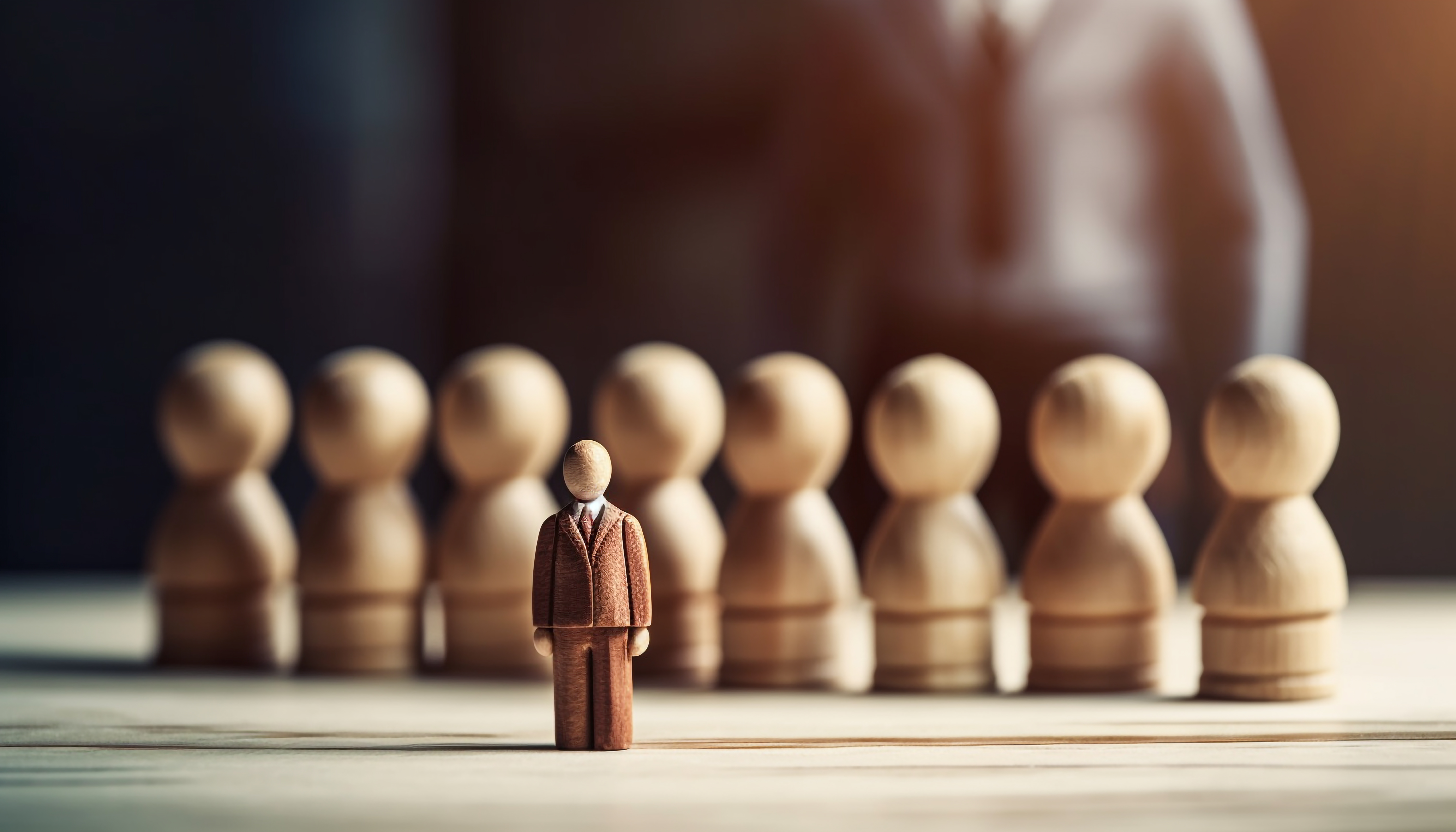 Chess pieces aligned in strategic business moves generated by AI